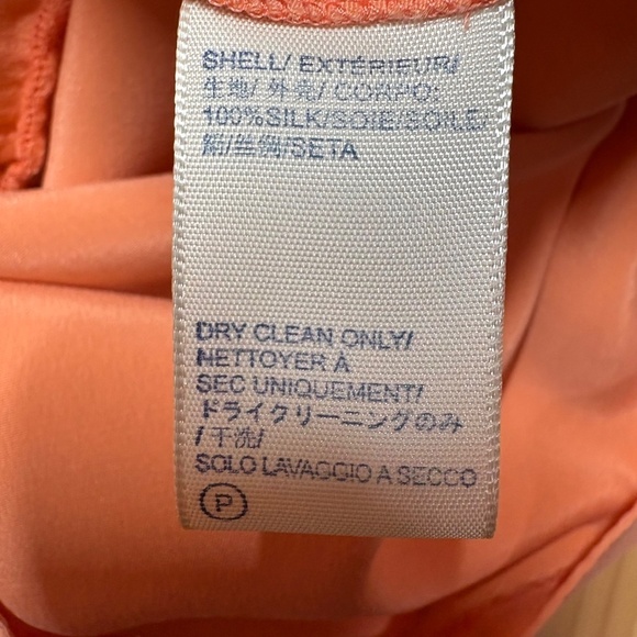REBECCA MINKOFF 100% Silk Peach Romper Side Slash Pockets Surplice Bodice Sz 10 - Picture 8 of 10